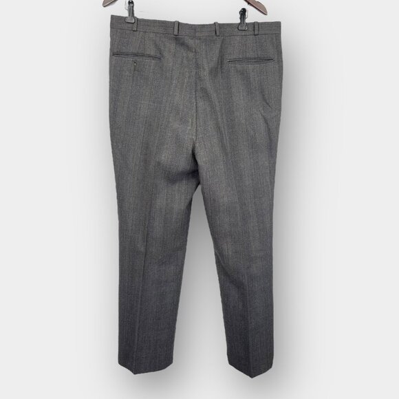 Sid Landen Benchmark Men’s 2‑Piece Gray Wool Suit 44L (Fits 44 Long) 38x31 Pleat - Picture 6 of 16